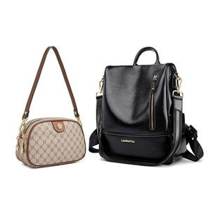 Vegan Leather Small Crossbody Bag for Women and Cow Leather Backpack Purse🌷